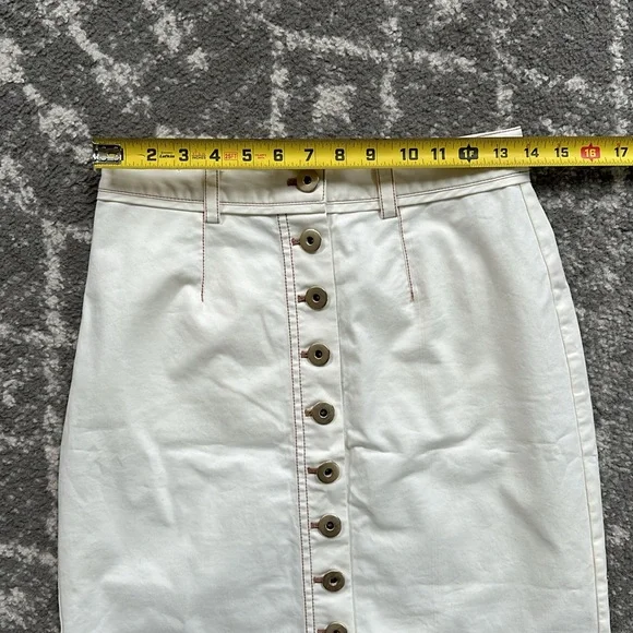 Kate Spade button down ivory white mini skirt - Picture 12 of 13